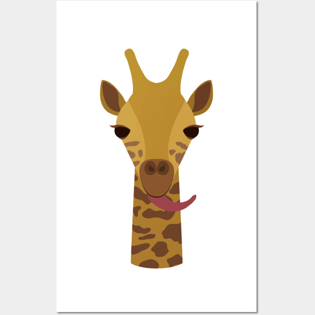 Cheeky Giraffe Wall Art by Fox_Flood